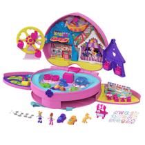 Playset Polly Pocket 2 em 1 para Viagem - com 2 Microbonecas e Carrinho