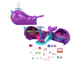 Playset Polly Pocket Barco Narval Baía Mágica - Mattel 28 Peças