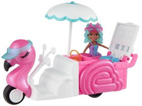 Playset Polly Pocket Carrinho de Lanches Flamingo - Mattel 21 Peças