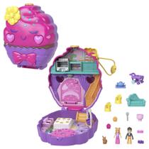 Playset Polly Pocket com Mini Bonecas - Padaria de Cupcakes - Estojo - Mattel