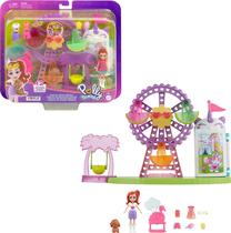 Playset Polly Pocket Tropical Treats com boneca e acessório de 3 polegadas