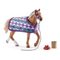 Playset Schleich Horse Club Puro-sangue inglês com cobertor