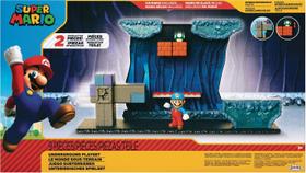 Playset super mario underground com ice mario action figure inclui 2 peças de ambiente interativas , verde