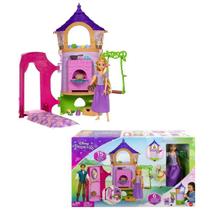 Playset Torre da Rapunzel Com Boneca Articulada e 15 Acessórios - Princesas Disney - Mattel - HLW30