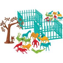 Playset Zoologico Figuras Arvore e Cercas 1040 - Gulliver