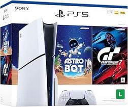 PlayStation 5 Slim Disk 1TB 1 Controle Branco Sony com 2 Jogos