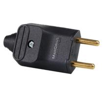 PLD11 Plugue Macho 2P 10A Preto Margirius PLD11 Plugue Macho 2P 10A Preto Margirius