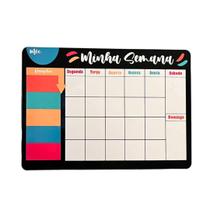 Plenejador Planner e Organizar Magnético Imã De Geladeira Porta Recados Semanal 30x40cm para superfície Magnética