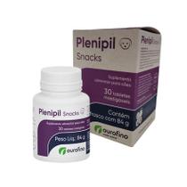 Plenipil Snacks Suplemento Alimentar para Pele e Pelos Fortes E Saudáveis Ourofino 30 tabletes