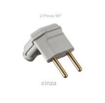 Plug 2 Pinos 10A 90G Cinza 13042