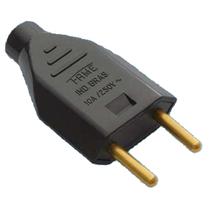 Plug 2P Macho Fame 10A Preto para Conexões Seguras