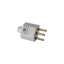 Plug 2P+T 10A 250V PB Cinza Margirius Plug 2P+T 10A 250V PB Cinza Margirius