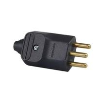 Plug 3 Pinos 10A Macho PLD11 Preto Margirius