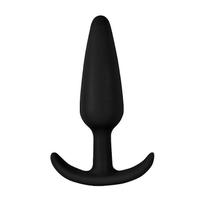 Plug 4nal cônico com alça em silicone- cor: preto - lovetoy