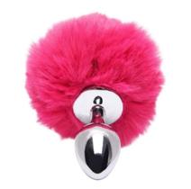 Plug Aço PomPom Pink 7,5 x 2,8 cm Plug Aço PomPom Pink 7,5 x 2,8 cm