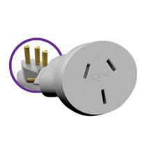 Plug Adaptador 3P 20A NBR Para 3P Chato Branco Ilumi