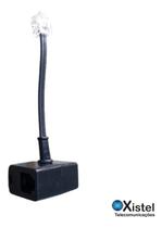 PLUG ADAPTADOR C/2 SAIDAS RJ 11 C/FIO Preto