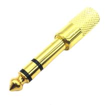 Plug adaptador conector P2 / P10 estéreo dourado MXP ADP10S