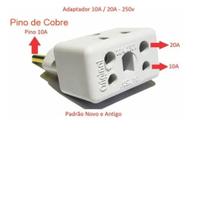 Plug Adaptador De Tomada 10a 20a Bob 3pinos 2pinos - Império Plug Adaptador De Tomada 10a 20a Bob 3pinos 2pinos - Império