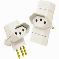 Plug Adaptador De Tomada T 2P+T 3 Saídas Yp8115