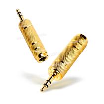 Plug Adaptador Ouro P10 Femea P/p2 Macho Stereo Auxiliar Som