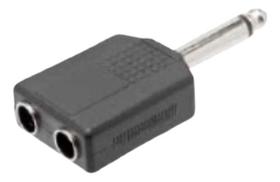 Plug Adaptador P10 Macho Para 2 P10 Femea Jack Mono Plug Adaptador P10 Macho Para 2 P10 Femea Jack Mono