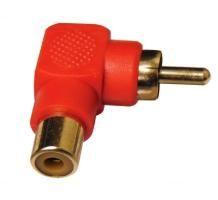 Plug Adaptador RCA 90º Vermelho 5 Peças NWT