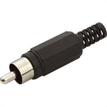 Plug Adaptador Rca Preto 591 - Kit C/10