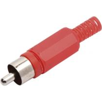 Plug Adaptador Rca Vermelho 590 - Kit C/10