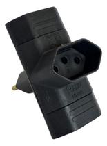 Plug Adaptador T Benjamin 3 Pólos 3 Saídas 2p+t 10a 110v/220v