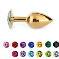Plug anal aço dourado - variedade de cores Plug anal aço dourado - variedade de cores