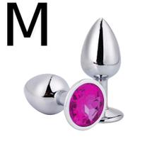 Plug Anal Aço Inox Tamanho M Médio Feminino Masculino Dilata Lubrifica - Sexy Import