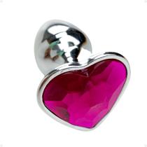 Plug Anal Anatômico Metal Cromado Polido Joia Coração Cofortavel