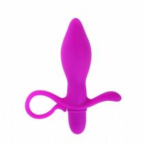 Plug Anal c/ Estimulador Lateral em Silicone Taylor 10 Vibrações Pretty Love