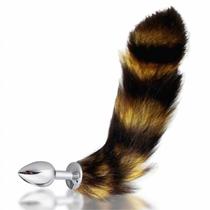 Plug Anal Cauda de Raposa em Metal 8,5cm