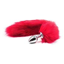 Plug Anal Cauda de Raposa Longa 81cm Vermelho