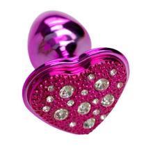 Plug Anal com Pedra Coração Cravejada em Strass