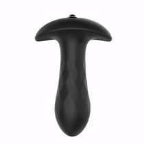 Plug Anal com Vibro em Silicone Formato Diamante 10cm Plug Anal com Vibro em Silicone Formato Diamante 10cm
