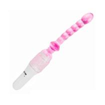 Plug Anal Com Vibro Estimulador Anal Escalonado Jelly 17Cm