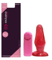 Plug Anal Cônico com Vibração e Controle - 7 Cores Magic