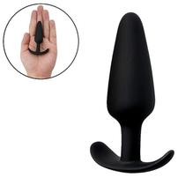 Plug Anal Cônico em Silicone 8,5 x 2,1cm Preto