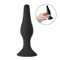 Plug Anal Cônico em Silicone com Ventosa 16,0 x 3,9cm