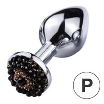 Plug Anal Cônico Pequeno Em Aço Inoxidável Com Miçangas Na Base