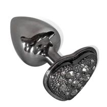 Plug Anal Coração com Pedra Cravejada