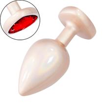Plug Anal Coração de Luxo Dourado com Pedra Joia Tamanho G