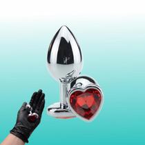 Plug Anal Coração Em Metal P