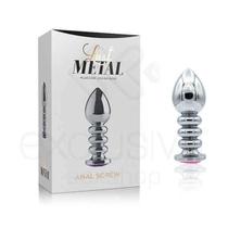 Plug Anal Cromado com Formato Cônico e Detalhe de Joia - Lust Metal Anal Screw