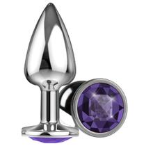 Plug Anal Cromado com Pedra Brilhante Lindo Surpreenda