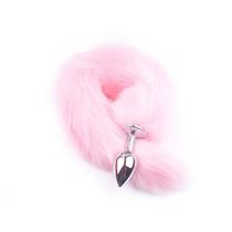 Plug anal de aço com cauda