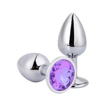 Plug Anal de Aço com Joia Sexshop Fetiche Prazer
